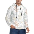 thumbnail image 2 of Kdxio Sea Animals Print Mens Casual Hooded Collar Drawstring Hoodies Pullover Sweatshirts Casual Long Sleeve Shirts-4X-Large, 2 of 7