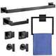 thumbnail image 1 of 7 PCS Juego de Baño Accesorios, Incluye Toallero, Aro Toalla Cuadrado, Porta Papel, 2 Ganchos Cuadrados, 2 Ganchos para Ropa, Acero Inoxidable 304, Adecuado para Baño y Cocina, 1 of 6