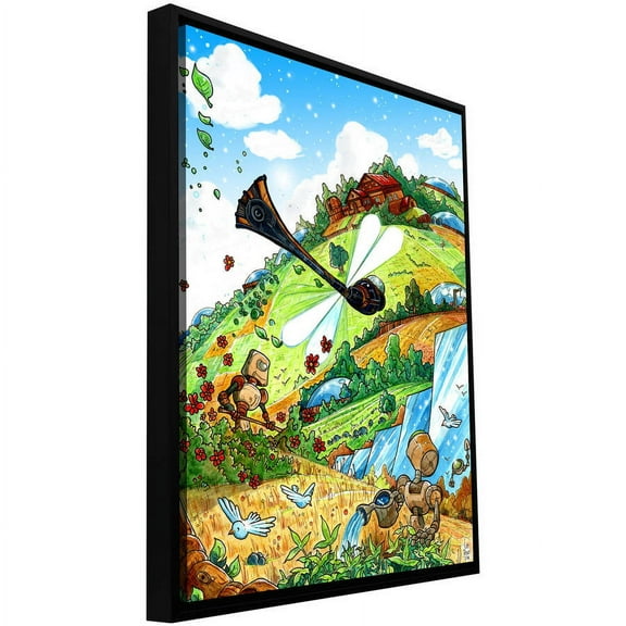 ArtWall Luis Peres "Dragonfly 2" Floater Framed Gallery-Wrapped Canvas