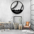 thumbnail image 4 of Craftnamesign Custom Kansas Skyline Baseball Metal Wall Art LED Light, Softball Player Name Sign, 4 of 5