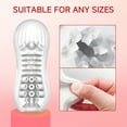 thumbnail image 5 of Male Masturbators Cup Bulge Texture Tunnel Sex Toys Male Masturbator Adult Toys for Men-White, 5 of 9