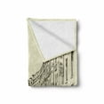thumbnail image 2 of Paris Soft Flannel Fleece Blanket, Hand Drawn Buildings of France European Classic Architecture Design Urban Design, Cozy Plush for Indoor and Outdoor Use, 50" x 60", Black and Cream, by Ambesonne, 2 of 6