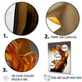 thumbnail image 3 of Designart "Sculpted In Amber Elegance I" Fashion Woman Floater Framed Canvas Prints, 3 of 5