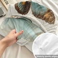thumbnail image 4 of Full Size Fitted Sheet Set - Turquoise Tulip 3 Piece Bedding Sets 16" Deep Pocket Fitted Sheet with 2 Pillowcases Spring Vintage Botanical Butterfly Floral Brushed Microfiber Hotel Luxury Bed Sheets, 4 of 9