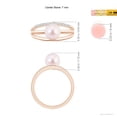 thumbnail image 5 of Angara Japanese Akoya Cultured Pearl Triple Split Shank Ring in 14K Rose Gold for Women | June Birthstone Jewelry for Her, 5 of 8