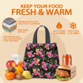 thumbnail image 5 of Pioneer Flower Floral Print Pattern Insulated Lunch Bag for Women & Adults,Large Portable Soft Cooler Lunch Bag,Thermal Food Storage Tote with Pearl Cotton,8.66L,8.75x5.75x9.5 Inch, 5 of 6