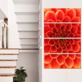 thumbnail image 1 of Orange Abstract Floral Design - Floral Canvas Art Print, 1 of 3