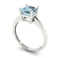 thumbnail image 2 of Clara Pucci 14K White Gold 1.5ct Aquamarine Solitaire Ring for Women, 2 of 8