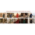 thumbnail image 6 of Mengpipi Womens's Plus Size Casual Long Sleeves Dress Crew Neck Loose Midi Dress with Pockets, 2X-5X, 6 of 8
