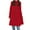 Red, variant on XFLWAM Women's Mid Long Length Coats Single Breasted Cowl High Neck Loose Outerwear Button Down Woolen Cloak Coat Jacket M