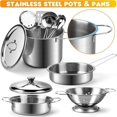 thumbnail image 4 of Kids Kitchen Accessory, Role Play Chef with Stainless Steel Utensils Pots and Pans Children's Kitchen Set for Boys, 4 of 4