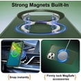 thumbnail image 2 of Magnetic for iPhone 11 Pro Max Case with Ring Stand, [10 FT Drop Protection] [Velvety Touch] Slim Translucent Matte Back Shockproof Phone Case for iPhone 11 Pro Max 6.5'', Midnight Green, 2 of 14