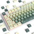 thumbnail image 1 of AIR-133 Keys XDA Profile Green keycaps 75 Percent Cute PBT Keyboard Caps with ISO Keys for 60% 65% 75% 96% Mechanical Keyboard (Light Green), 1 of 4