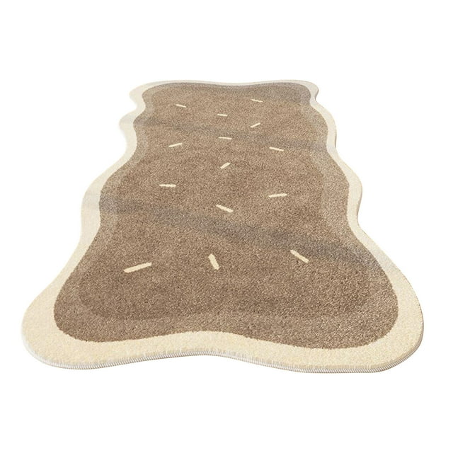 Washable Area Rug, Geometric Floor Mat with Low Pile and Secure Backing, Soft Indoor Carpet for Living Room, Bedroom, and Bedside Use