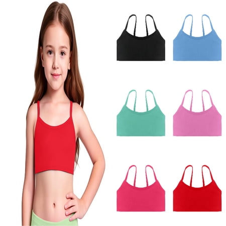 DGMIOCS Girls Bikini Top UPF 50+ Bathing Suit Top for Girls Size: 6-7 Years Watermelon Red