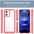 thumbnail image 6 of Case for Xiaomi Redmi Note 12 Phone Case Slim Dropproof [Defend from Drop/Scratch/Slip/Fingerprint] Clear Acrylic Hard Back Soft TPU Bumper Hybrid Phone Cover for Xiaomi Redmi Note 12-Red, 6 of 16
