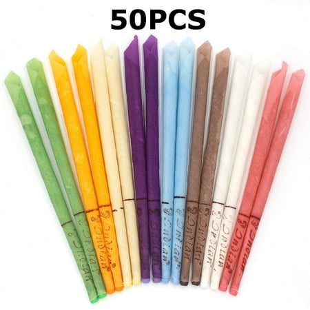 50 Pcs/Set Beeswax Taper Candles Natural Ear Wax Candles Non-toxic Candling