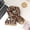 Scalf（coffee）, variant on Leopard Print KT Cat Knitted Warm Scarf Earmuffs