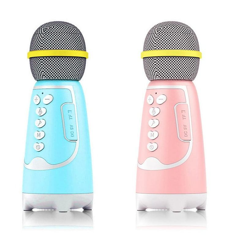 Adofi Upgraded Mini Karaoke Machine for Kids, Portable Bluetooth Speaker  with Wireless Microphone for Kids Toddler, Toys Gifts for Girls and Boys  Birthday Home Party (Pink 2 mic) 