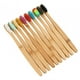 thumbnail image 1 of Cepillo de dientes de madera de 10 piezas, cerdas suaves, agarre cómodo, cepillos de dientes coloridos para la familia, adultos, niños, hogar, viajes,, 1 of 9