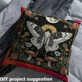 thumbnail image 2 of Castle Fairy Grey Moth Fabric by the Yard 2 Yards,Flower Mushroom Room Decor Fabric by the Yard,Bohemian Gothic Sewing Fabric,Breathable Home Decor, 2 of 6