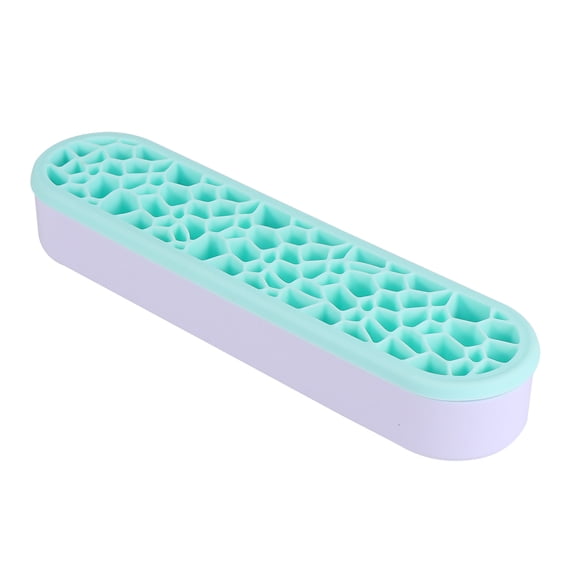 WHAMVOX Green Silicone Makeup Brush Holder for Drying and Organizing Cosmetic Tools Creative Display Shelf