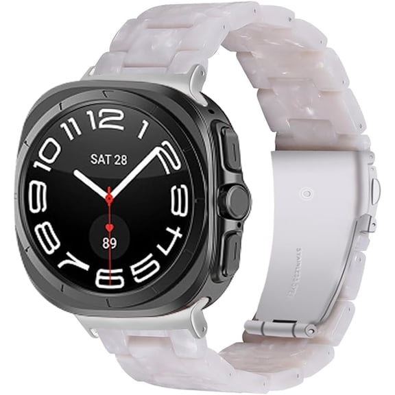 REOQ Resin Band Compatible with Samsung Galaxy Watch 7 Ultra 47mm Band, Adjustable Light Casual Sporty Replacement for Samsung Galaxy Watch 7 47mm Women Men