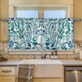 thumbnail image 2 of Yayeee Kitchen Curtains Tier Set of 2 Light Filtering 57"x36" Over Sink Window Panels, Beautiful Leaves Pattern, 2 of 7