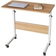 thumbnail image 4 of SOGES Bureau d'Ordinateur Portable Réglable et Mobile pour Lit et Sofa, Chêne, 4 of 5