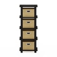thumbnail image 4 of Pemberly Row Turn-N-Tube Engineered Wood 4-Bins System Rack in Espresso/Black, 4 of 7