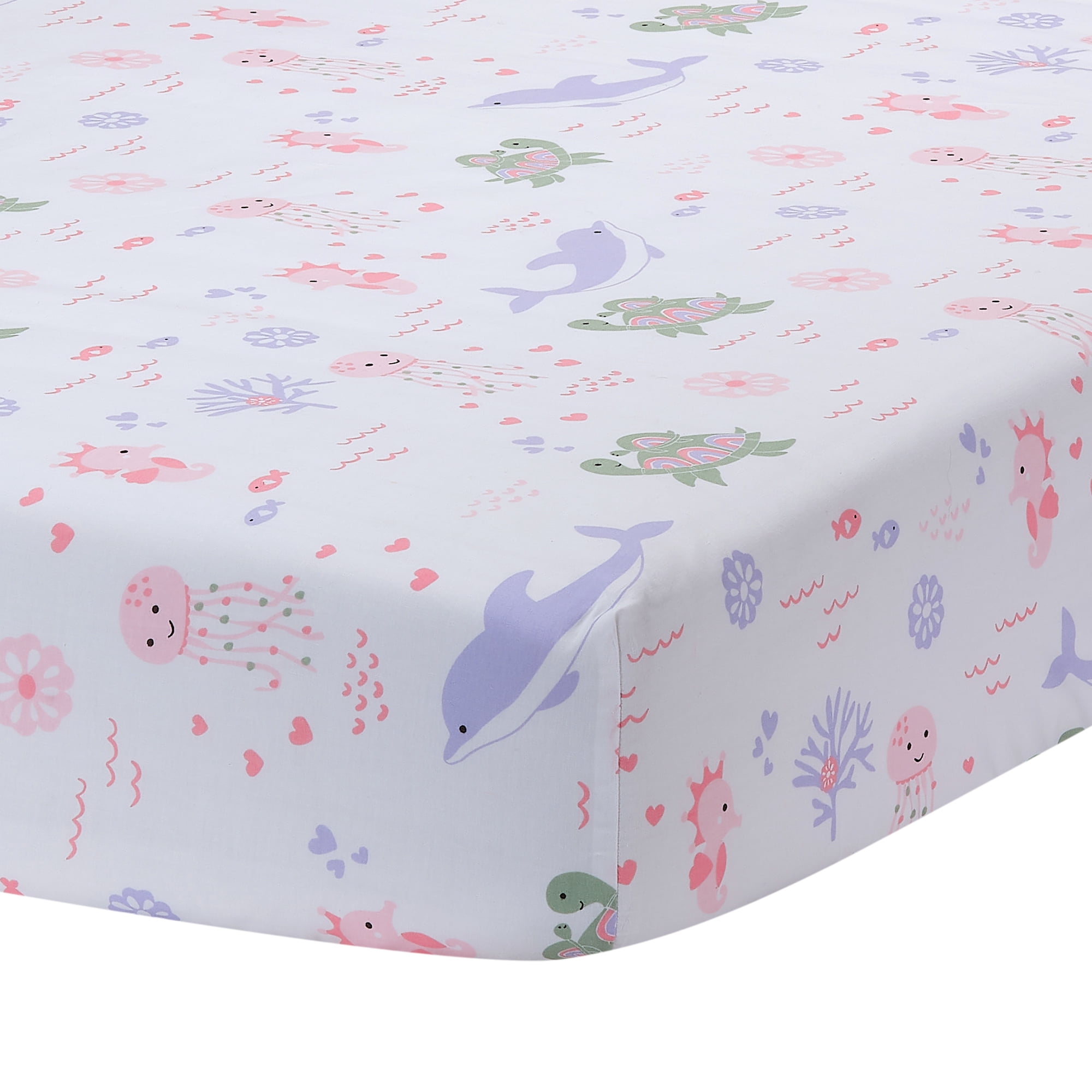 Lambs & Ivy Sea Dreams 3-Piece Dolphin/Turtle Nautical Baby Crib Bedding Set