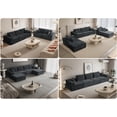 thumbnail image 5 of Orhopui 107" Cloud Modular Sectional Couch with Deep Seat, L-Shape Boneless Sofa with Oversized Chaise, Comfy Fluffy Couches for Living Room, Convertible, Layered Pillows, Plush Corduroy, Gray, 5 of 13