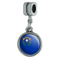 thumbnail image 1 of Nevada State Flag Italian European Style Bracelet Charm Bead, 1 of 4