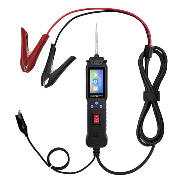 12V 24V Automotive Circuit Tester Power Probe, Electrical Continuity & Voltage Lamp Testing Tool with 2M Cable for Car Truck Motorcycle Diagnostics & Repair