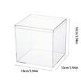 thumbnail image 2 of Clear Acrylic Square Box Transparent Plastic Storage Container for Display and Organization Durable Heavy Duty Material Multipurpose Small Item Case 4 inch, 2 of 4