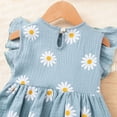 thumbnail image 7 of Cethrio Girls Cotton Dresses, Princess Flutter Sleeve Casual Mid-length Summer Dresses Blue Size 6-7T, 7 of 7