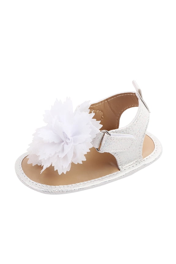 Baby Girls Mesh Floral Sandals, Single Shoe Design with Adjustable Straps, Breathable First Walker Princess Shoes for Special Occasions & Playdates