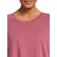 thumbnail image 4 of Terra & Sky Women's Plus Size Acid Wash Double Raglan T-Shirt, 4 of 5