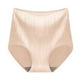 thumbnail image 2 of Panties for Women,Ice Silk Comfortable Underwear Seamless Mid Rise Solid Briefs Soft Breathable Panties,Womens Underwear,Beige,L, 2 of 4