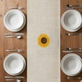 thumbnail image 4 of Table Runner 120 Inches Long for Kitchen Dining, Yellow Sunflower Dresser Scarf Farmhouse, Dining Table Decorations for Wedding/Parties, Gnomes Elegant Pastoral Vintage Art Rustic 13 x 120 In, 4 of 8