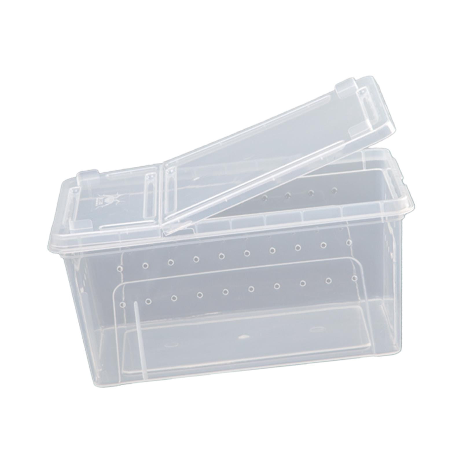 perfeclan Reptile Breeding Box Animal Habitat Cage with Small Vents Portable Reptile Terrarium Turtle Transport Container for Scorpion