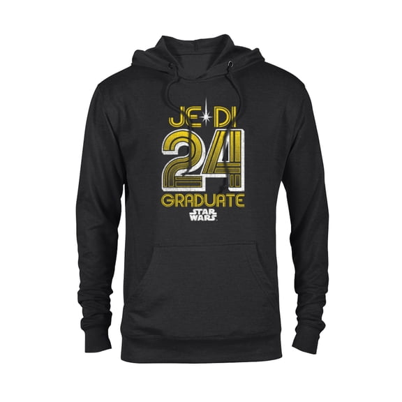 Star Wars Graduation Jedi Graduate 24 New Grad Class of 2024 - Pullover Hoodie for Adults - Customized-Black