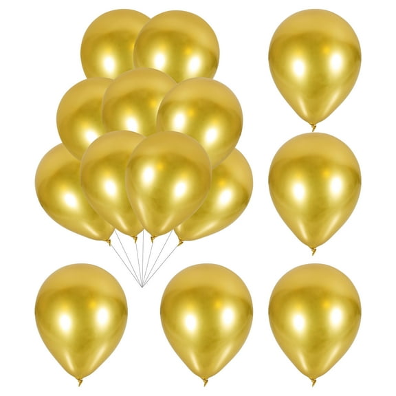 USHOBE 50Pcs Golden Metallic Latex Balloons For Photo Props At Commercial Events