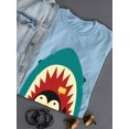 thumbnail image 3 of Image Conscious Penguin And Shark Greeting T-Shirt Women -Jay Fleck Designs, Female Medium, 3 of 4