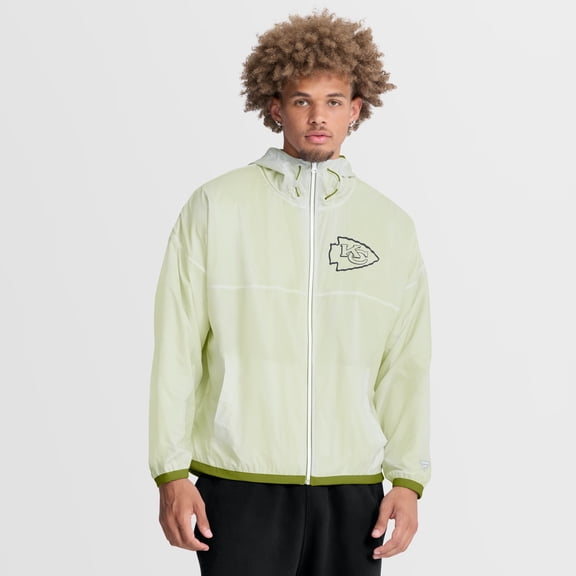 Men's Fanatics White Kansas City Chiefs Type Play Down Full-Zip Jacket