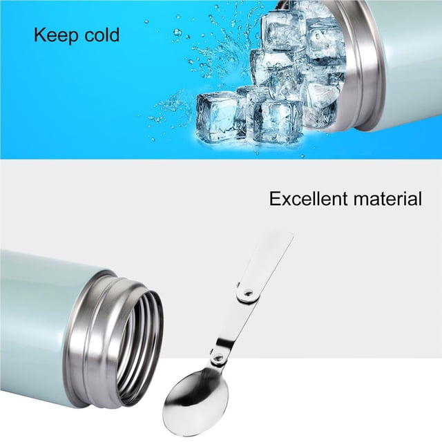 Flacons sous Vide 600 ml, Flacons sous Vide Étanches, Bocal Alimentaire Thermique en Acier Inoxydable, Faitout Thermique Sain, Casserole à Braiser Isolée pour la Cuisine