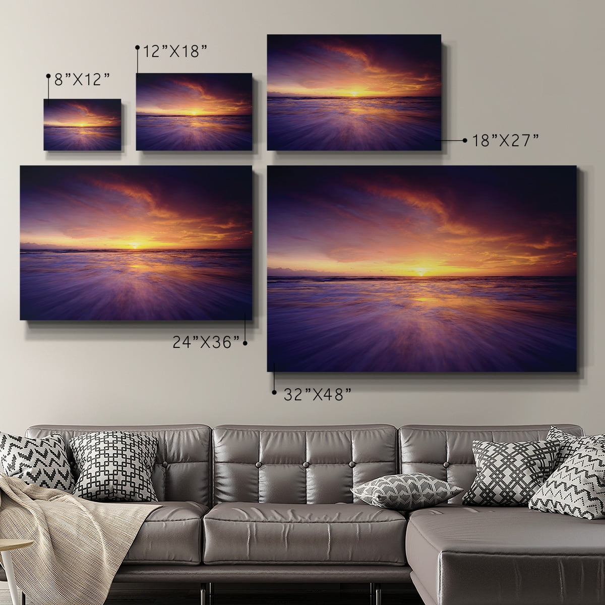 Wexford Home Regal Ocean Premium Gallery Wrapped Canvas, 8" x 12" - Ready to Hang