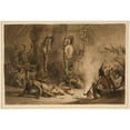 thumbnail image 2 of Felix O. C. Darley 18x14 Gold Ornate Wood Frame and Double Matted Museum Art Print Titled - ‘Pohk-Hong’ of the Mandan&nbsp;Tribe, 2 of 4