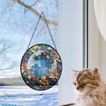 thumbnail image 5 of Wreath Stained Glass Suncatcher Ornament, Wreath Christmas, Wreath Stained Glass Decor, Family Christmas Ornament, Christmas Birthday Gifts for Dad Vz4AOh, 5 of 5