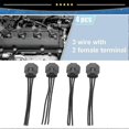 thumbnail image 4 of 4pcs Ignition Coil Wire Harness Connector 224488H311 Replacement for INFINITI EX35 FX35 Q70., 4 of 5